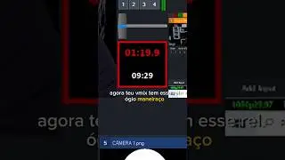 Relógio de Produção do vMix 