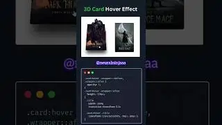 WOW! 3D Card Hover Effect with Just HTML & CSS 💻 | Must-Try UI Project 💥 