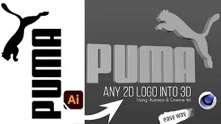 Convert Any 2D Logo Into 3D Using illustrator & Cinema 4d || Easy