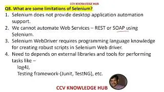 Q8. What are some limitations of Selenium?