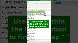 Extract First Name Using Left and Find Function