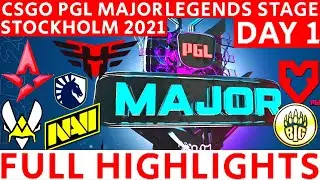 CSGO Major PGL Stockholm 2021 Legends Stage Day 1 Full Highlights | Aces and Clutches 2021 1080p HD