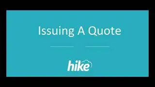 Issuing A Quote