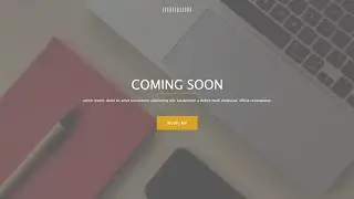Coming Soon Page | HTML And CSS