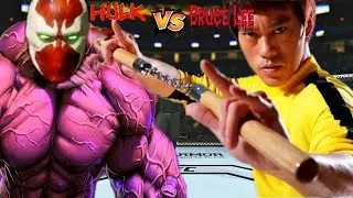 Crazy Fight 🔥🐉Old Bruce Lee vs. Red Spawn - EA Sports UFC 4 Rematch