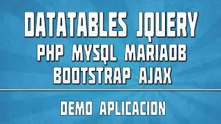 🔴 DATATABLES JQUERY PHP MYSQL 02: Demo Ajax Bootstrap Crud