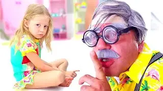 Nastya Had Fun Holidays with her Grandfather