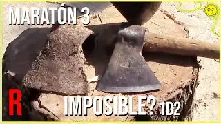 Como afilar un hacha 1D2 muy maltratada HD