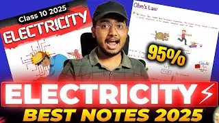 Electricity Class 10 Notes Pdf Chapter 12 Science Notes  | 2025 Handwritten | 2024-2025
