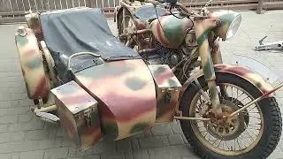 dniepr m72 BMW sidecars replica  kundel silnik xv1000 motocykl z wózkiem