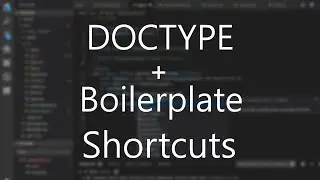 VS Code Doctype and Boilerplate Shortcuts Tutorial