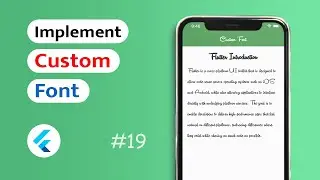 How to implement Custom Font in Flutter App? (Android & IOS)