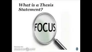 5 Minute Writing Lesson #4 - How to Write a Good Thesis Statement
