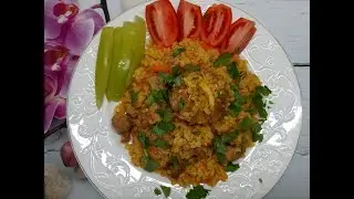 Плов из булгура. Очень вкусное блюдо!