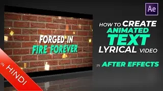How to Create | Animated Text | Lyrical Video | After Effects | From Scratch | Music Video