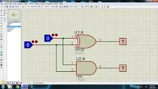 How to make Half adder on Proteus