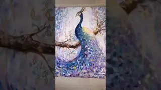 Acrylic Painting Peacock | Картина Акрилом ПАВЛИН