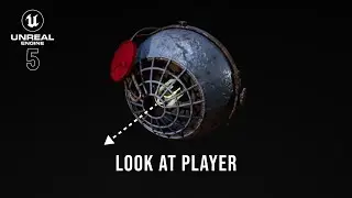 Eye or Turret Actor Looking at the Player: Simple Blueprint for Beginners (Unreal engine 5)
