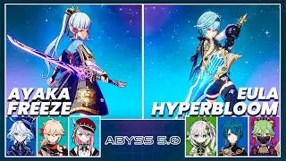 C0 Ayaka Freeze & C0 Eula Hyperbloom | Spiral Abyss 5.0 - Floor 12 9 Stars Genshin Impact