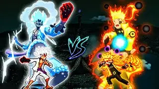 Luffy Gear 5 V2 OP (New) VS Naruto OP (all form) in Jump Force Mugen