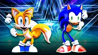 Sonic and Tails dancing on America's Got Talent