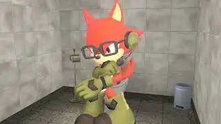 [MMD] Gadget the Wolf Farting On the Toilet