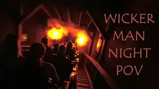 Wicker Man Rollercoaster POV at night Alton Towers Scarefest