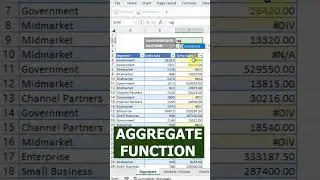 Aggregate Function in Excel ! Sum a Range Ignoring Error Value | Advanced Excel 