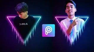 PicsArt Tutorial Neon Triangle Pop Out Effect | PicsArt - Editing - Tutorial