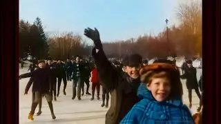 Ice Skaters c.1902 Amazing Film: Restored to Life 