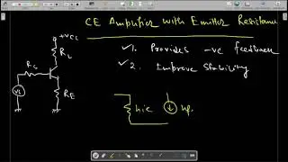 Common Emitter amplifier with emitter resistance | Analysis using Simplified hybrid model