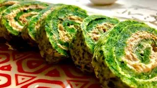 Posni rolat sa spanacem i tunjevinom - Spinach Roll with Tuna _ CooKing
