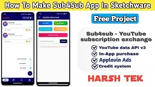 How To Make Sub4Sub App in Sketchware ? Sketchware Free Project  | Hindi