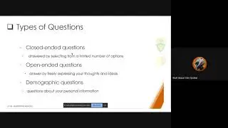 3. IS 106 (IK1) - The where, why, and how of data collection (Survey or Interview Procedure)