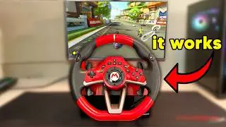 I used a STEERING WHEEL in Mario kart 8 Deluxe…