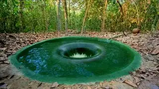 Deep hole swimming pool made in week 