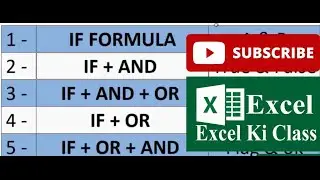 (IF + OR + AND )FORMULA Full Video ! IF AND OR Formula in Excel with MULTIPLE CONDITIONS ! 