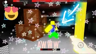 There's a cute noob in the server! (Roblox flee the facility)