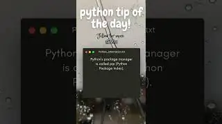 Python's package manager is called pip (Python Package Index).
