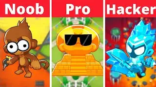 BTD6 NOOB vs PRO vs HACKER (Bloons TD 6)