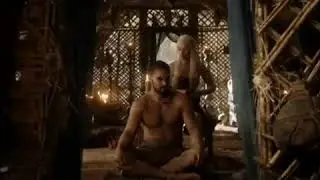 khal drogo and daenerys targaryen speaking dothraki game of thrones 1 7