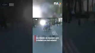 Competidor en silla de ruedas cae por una coladera en mal estado en el Maratón de la CDMX. 🚨
