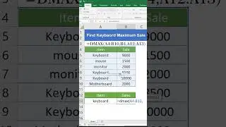 🔥Dmax  Formula in Excel🔥