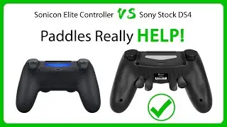 Modded Custom Paddled Sonicon Elite Controller VS Sony Stock DualShock 4 - Back Paddles Really Helps