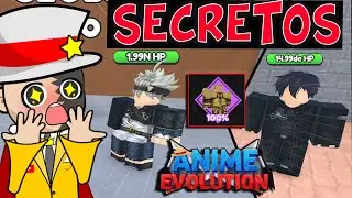 🚨RAPIDO! TODOS LOS SECRETOS DE ANIME EVOLUTION SIMULATOR ROBLOX