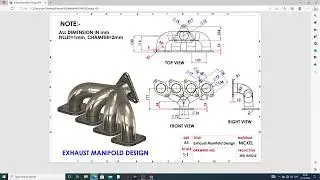 SOLIDWORKS PRACTICE TUTORIAL-26, EXHAUST MANIFOLD 4 PIPE