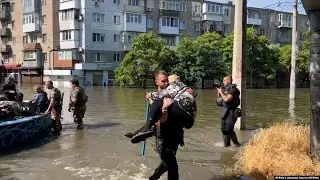 Fleeing Floods, Ukrainians Make Perilous Boat Journeys To Safety