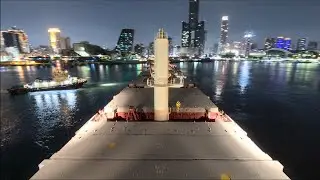 [Timelapse] Night Time Arrival & Departure at the port of Kaohsiung, Taiwan