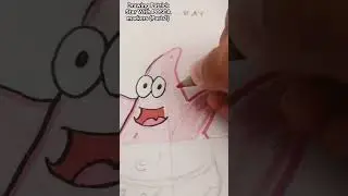 Drawing Patrick Star with POSCA markers (Part 2)