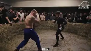 Zelemkhan Machine-gunner vs Evgeniya Moryak | Fight with bare fists.